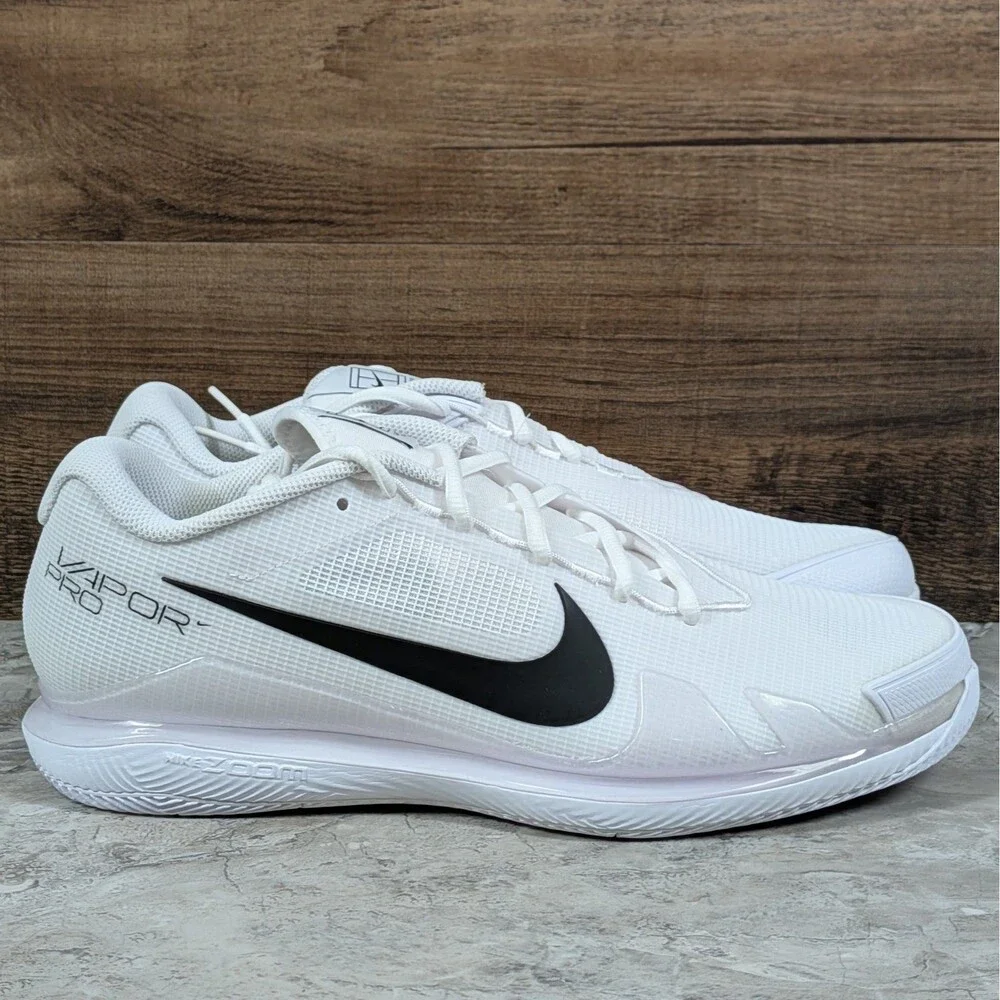 Nike Air Zoom Vapor Pro HC Men's 10.5 Hard Court White Tennis Shoes CZ0220-124 a